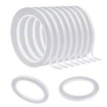 Minelife 10 Rolls 1/4 inch Double Sided Tape Adhesive Sticky Tapes Thin for Clothes Arts Crafts Photography Scrapbooking Tear-by-Hand Paper Bac