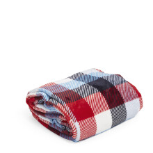 Vera Bradley Women's Fleece Plush Throw Blanket Patriotic Plaid 80 X 50