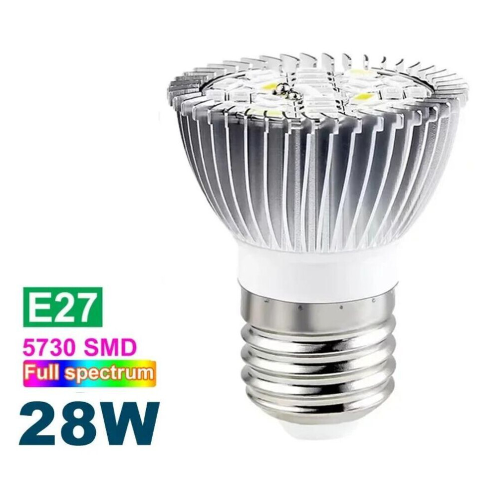 (E27 28W 28Leds) Led Phyto Grow Light Full Spectrum Phytolamp E27 Plant Bulb E14 Uv Lamp For Greenhouse Flower Seeds Led Hydroponic Growth Light
