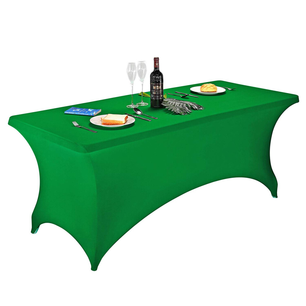 Housse de table extensible ajust  e en   lasthanne LZY pour table pliante rectangulaire de 6, 4 ou 8 pieds, parfaite pour une f  te ou un banquet