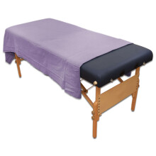 Lenzuolo da massaggio in flanella di lino Body Linen - Viola Dalia - 154x254 cm - 100% cotone