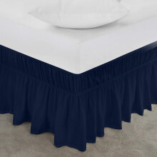 Utopia Bedding Full Elastische Bed Rimpel - Eenvoudige Rimpel Rondom - Microfiber Bedrok met Verstelbare Elastische Band 16 Inch Drop