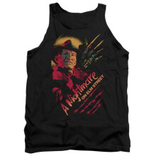 Trevco Sportswear WBM556-TK-2 Nightmare on Elm Street Freddy Claws Adult Tank Top, Black - Medium