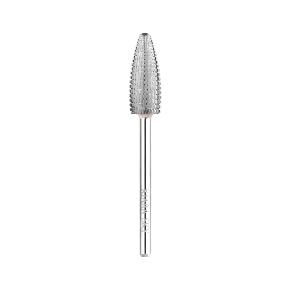 Kiara Sky Silver Universal Nail Drill Bit For E-File Non-Coated Stainless Steel With Safety Edge For Cuticle And Nails Care Typhoon Fine Bit