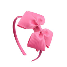 Lovefairy Girl's Fashion Pure Color Bowknot Headband Multicolor Optional for Travel Photography Daily Life (Hot Pink)