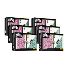 Copag 1546 Design 100% muanyag jtkkrtya pker mret (norml) zld/bord (norml index 6 kszlet)