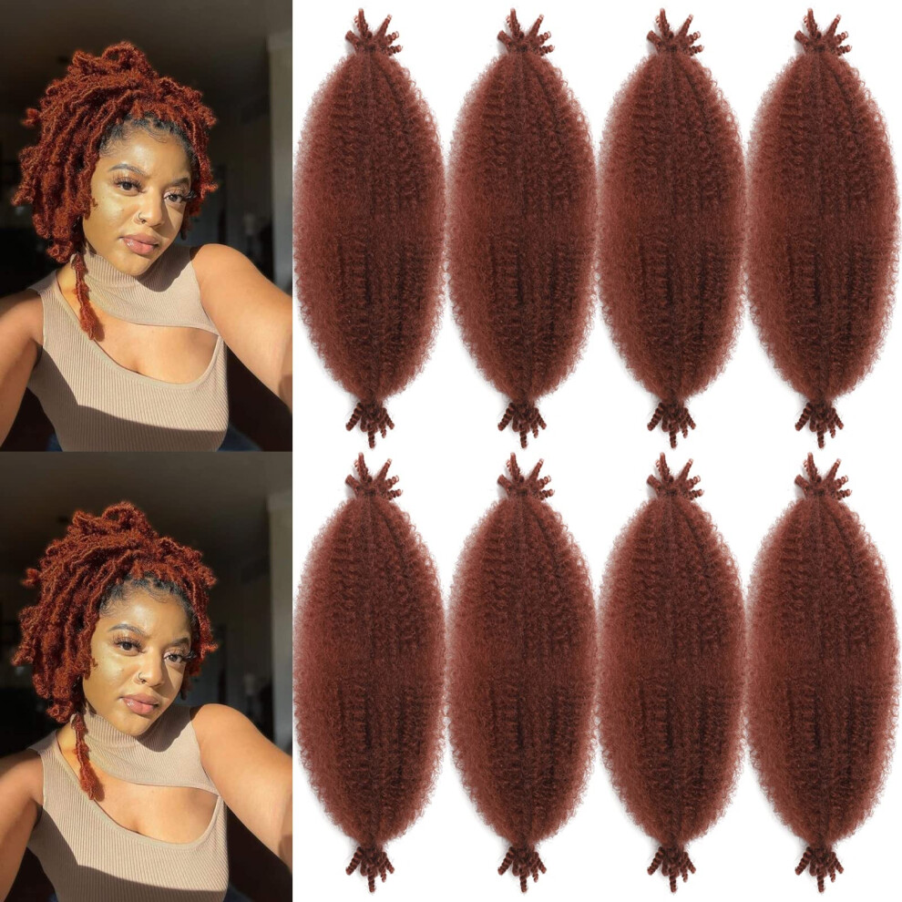 Capelli Intrecciati Afro Elastici Da 12 Pollici, Confezione Da 8, Capelli Intrecciati Afro Marley, Capelli Intrecciati Afro Pre-Gonfiati, Capelli