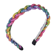 Strasszko fejpntok Sparkle Crystal Rainbow Stripes Twist Hajpnt nnepparti Haj kiegsztok Noi Lnyok Novrek