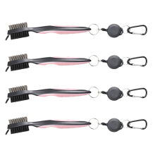 Golf Club Cleaning Brush, Ball Double-Sided Tool, Pink