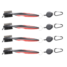 Golf Club Cleaning Brush, Ball Double-Sided Tool, Red