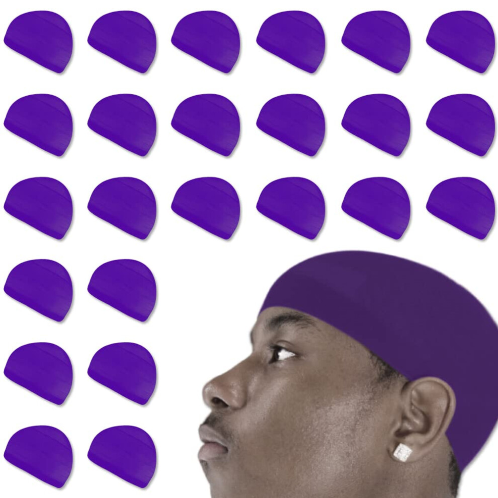 Lot De 24 Bonnets De Compression Extensibles Et L Gers Pour Homme, Confortables Et Durables (Violet, Lot De 12)-image