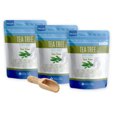 Tea Tree Foot Soak (3-Pack) Epsom salt med naturlig tetræ lavendel og eukalyptus essentielle olier plus C-vitamin i BPA-fri pose 6-lbs Total