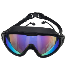 Anti-Fog UV Protection No Leaking Wide View Pool Goggles Black