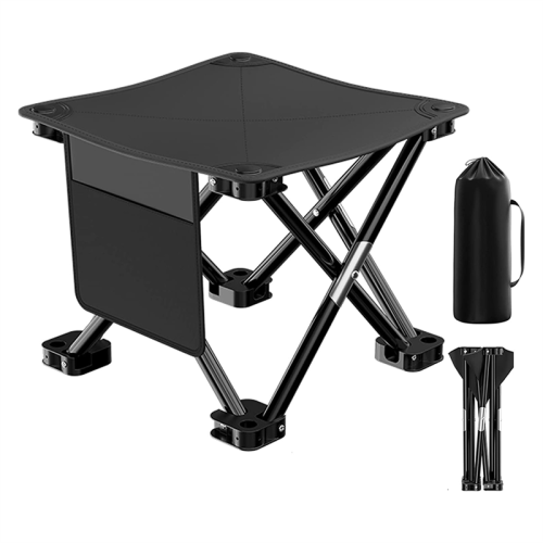 Camping Stool, Stool for Fishing Walking, Black 1