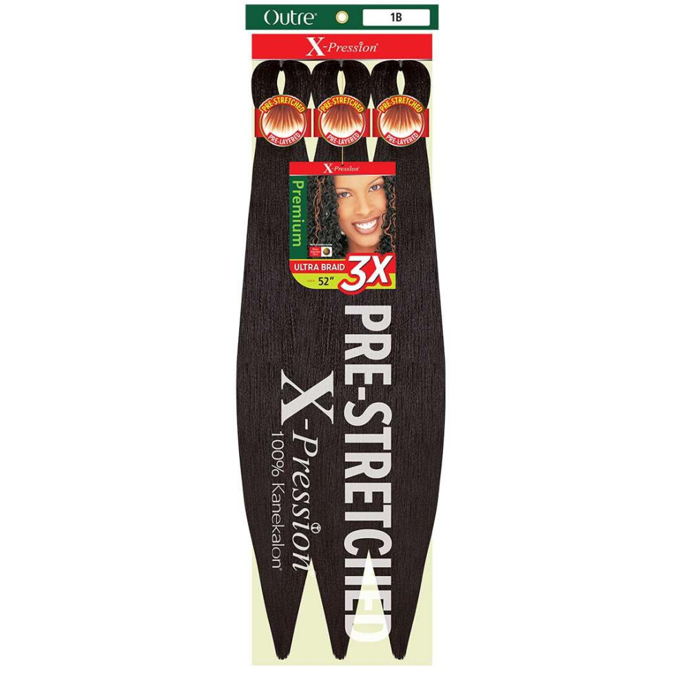 [3Er-Pack-Angebot] Outre X-Pression Braid - Vorgestreckter Zopf 52"""" 3 X 3Er-Pack (2T1B/OLIVE)-image