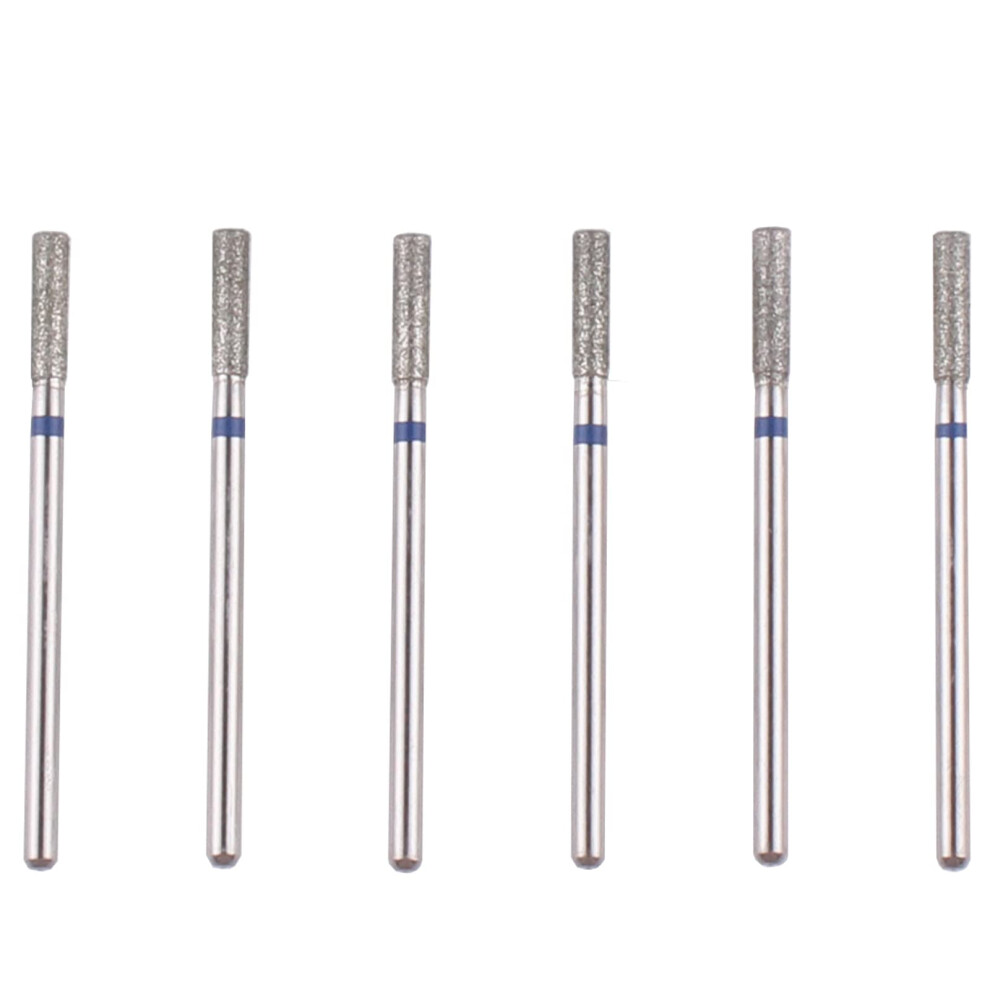 Mzcmsl Barrel Cuticle Nail Drill Bit Set With Case 6Pcs Pro Diamond Nail Bits For Nail Salon Manicure 3/32 Shank Efile Bit(Medium)