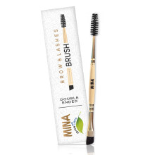Mina ibrow Duo Mascara Augenbrauenpinsel | Hochwertiger abgewinkelter Augenbrauenpinsel und Spoolie-Pinsel f   r Augenbrauenpomade, Henna, Liner, F