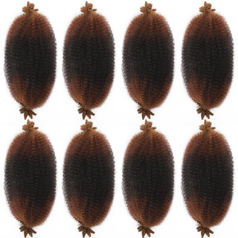 Parceria Unisex Not,Specified 12 Inch Springy Afro Twist Hair 8 Packs Marley Twist Braiding Hair Pre-Fluffed Spring Twist Hair Kinky Hair Afro Twist Hair Marley Hair For Faux Locs