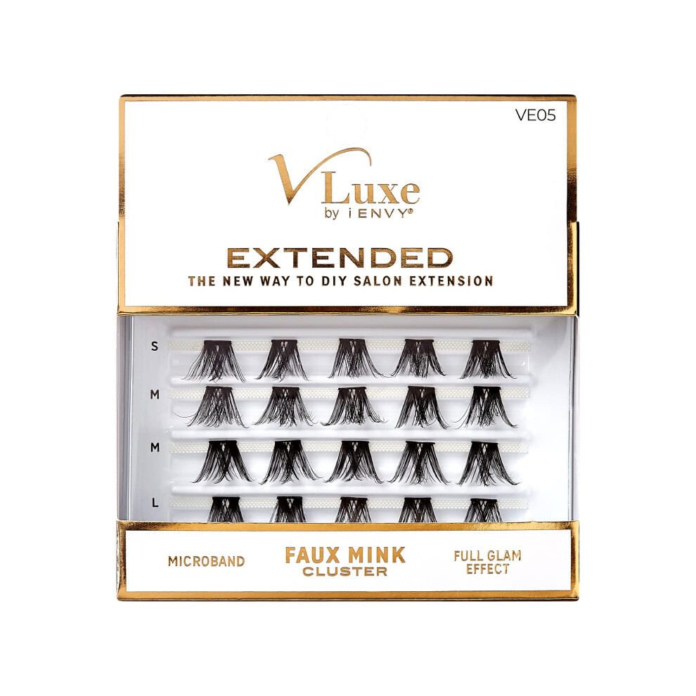 Ienvy Extended False Eyelashes Faux Mink Featherlight Reusable Artificial Eyelashes Multipack Lash Clusters