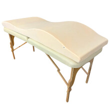 XOLLOZ High-Density Foam Massage Table Cushion with Soft Plush Cover  Ergonomic Design  Memory Foam Spa Bed Pillow for Salon  28 (71 cm)  Beige
