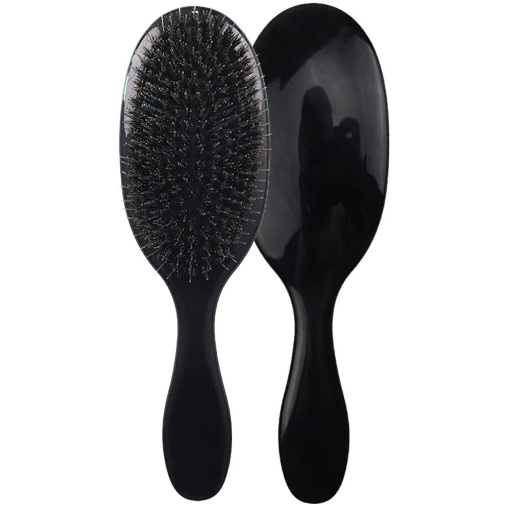Morsafe Boar Bristle Detangling Hair Brush For Curly Fine Straight Natural Hair Anti-Frizz Paddle Detangler Brush Styling Hairbrush For Women Men Less Pulli