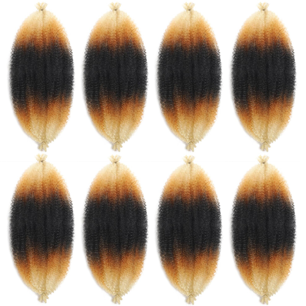 Parceria 30 Inch Springy Afro Twist Hair 8 Packs Marley Twist Braiding Hair Pre-Fluffed Spring Twist Hair Kinky Hair Afro Twist Hair Marley Hair For F