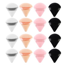 16 stuks Driehoek Poederdons Gezicht Zachte Driehoek Make-up Bladerdeeg Velours Cosmetische Foundation Blender Spons Schoonheid Make-up Gereedschap