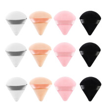 12 stykker Triangle Powder Puff Face Bl?d Trekant Makeup Puff Velour Kosmetisk Foundation Blender Svamp Sk?nhed Makeup V?rkt?j