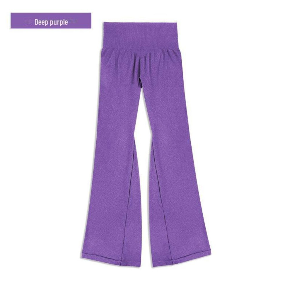 (dark purple, Large) Nvgtn Seamless Breathable Flare Leggings - Yoga, Fitness, Running Pants