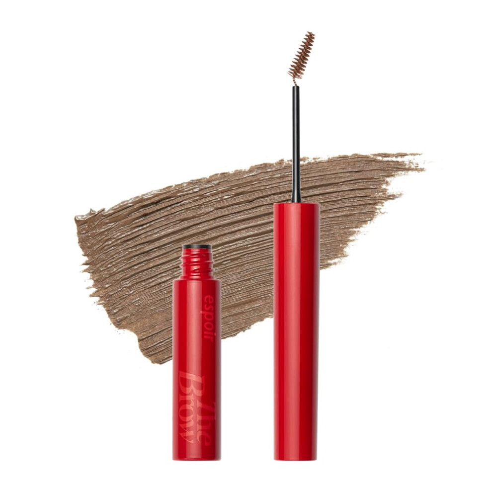 Espoir Brown The Brow Color Fixing Cara #2 Taupe 0.1 Fl Oz | Easy Fixing Without Clumping With Skinny Brush | Long Lasting Smudgeproof Eyebrow Mascara | Sof
