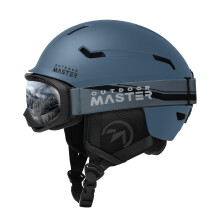 OutdoorMaster Set Caschi da Sci Casco da Snowboard con Occhiali per Adulti - Guscio in PC Resistente Schiuma EPS Protettiva e 10 Prese d'Aria di