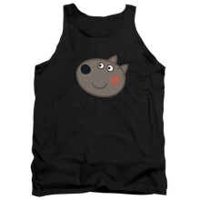 Trevco Sportswear HBRO1458-TK-5 Peppa Pig Danny Dog Face Adult Tank Top, Black - 2X