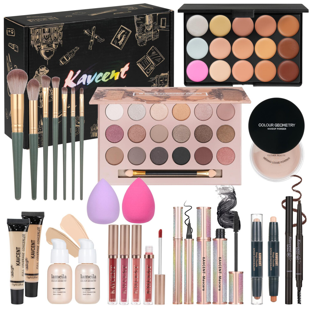 Kavcent Makeup Sets Teens Makeup Kit For Women Full Kit Makeup Kits For Women Gift Eyeshadow Palette Concealer Makeup Kit For Teenagers Makeup Kits Christmas
