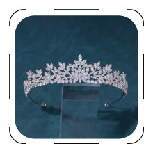 Diademas de Boda de Plata FASNAHOK para Novia, Coronas de Cumpleaños para Niñas