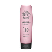 RICH Pure Luxury Silver Blonde Shampoo - Shampoo viola per biondo platino sbiancato cenere grigio argento e capelli ottonati - senza toni gialli