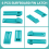 6Pcs High Quality Surfboard Fin Bracket Base Blue 9