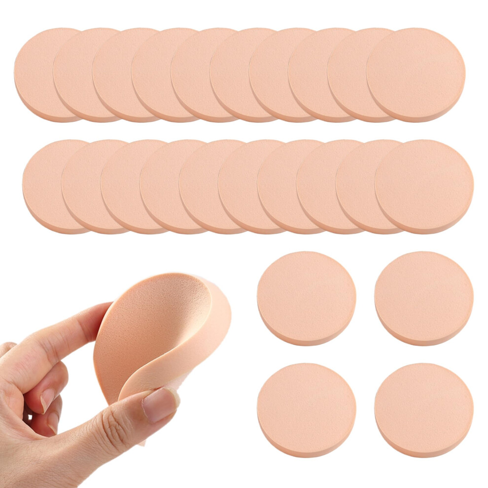ICSTM 25 Pcs Makeup Sponge Facial Powder Puff Beauty Eye Face Foundation Blender Facial Smooth Powder Puff Cosmetics Blush Applicators Sponges Suitabl