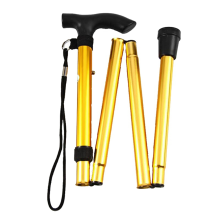 Hiking Camping Mountaineering Poles Walking Stick Folding Cane, F