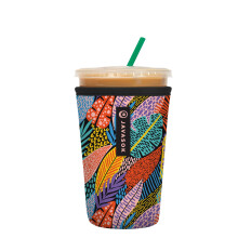 Sok It Java Sok Iced Coffee & Cold Soda ge?oleerde neopreen cuphoes (gevederde bladeren medium: 22-28 oz)