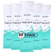 Elcove Foaming Hand Soap Refills (5 Pack) Concentrated Powdered Hand Soap Makes 5 x 12oz (60 oz total) of Eco Friendly Non Toxic Unscented Hand S