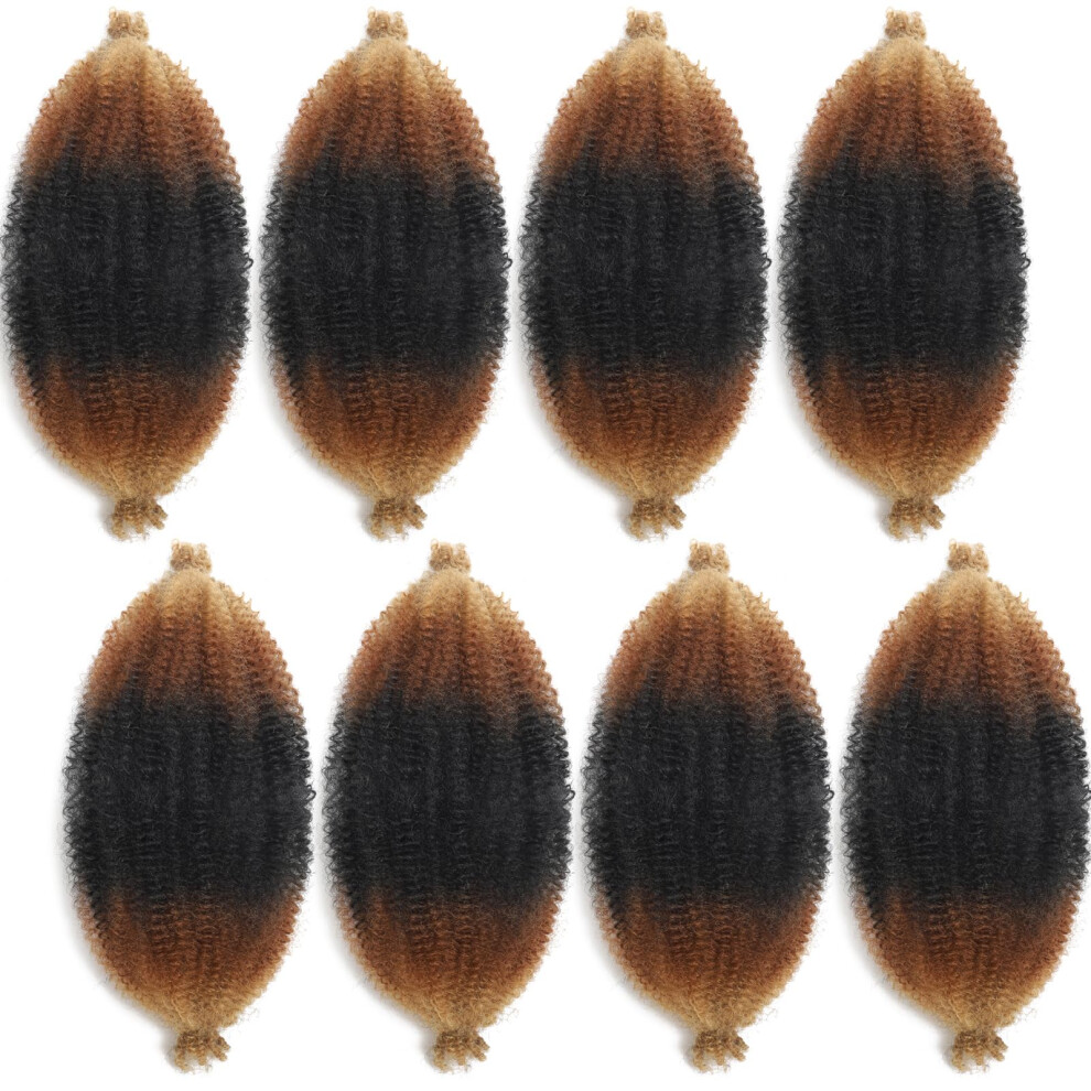 Parceria Unisex 8 Pack Marley Twist Braiding Hair - 8 Inch Springy Afro Twist Hair Pre-Fluffed Spring Twist Hair Kinky Hair For Faux Locs (8 Inch Pack Of 8