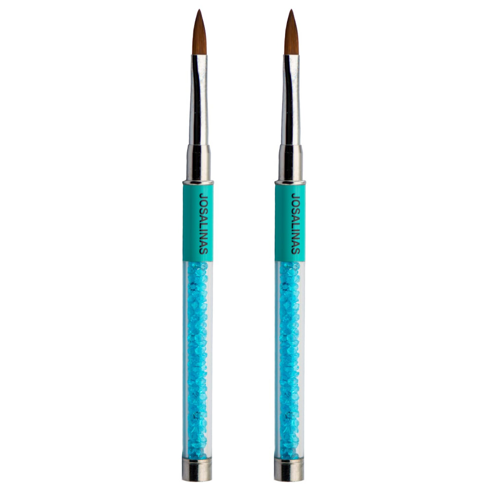 Josalinas Nail Art Brushes 2Pcs Gel Polish Nail Art Design Pen Painting Tools With Nail Extension Gel Brush Builder Nail Gel Brush Nail Art Liner Bru