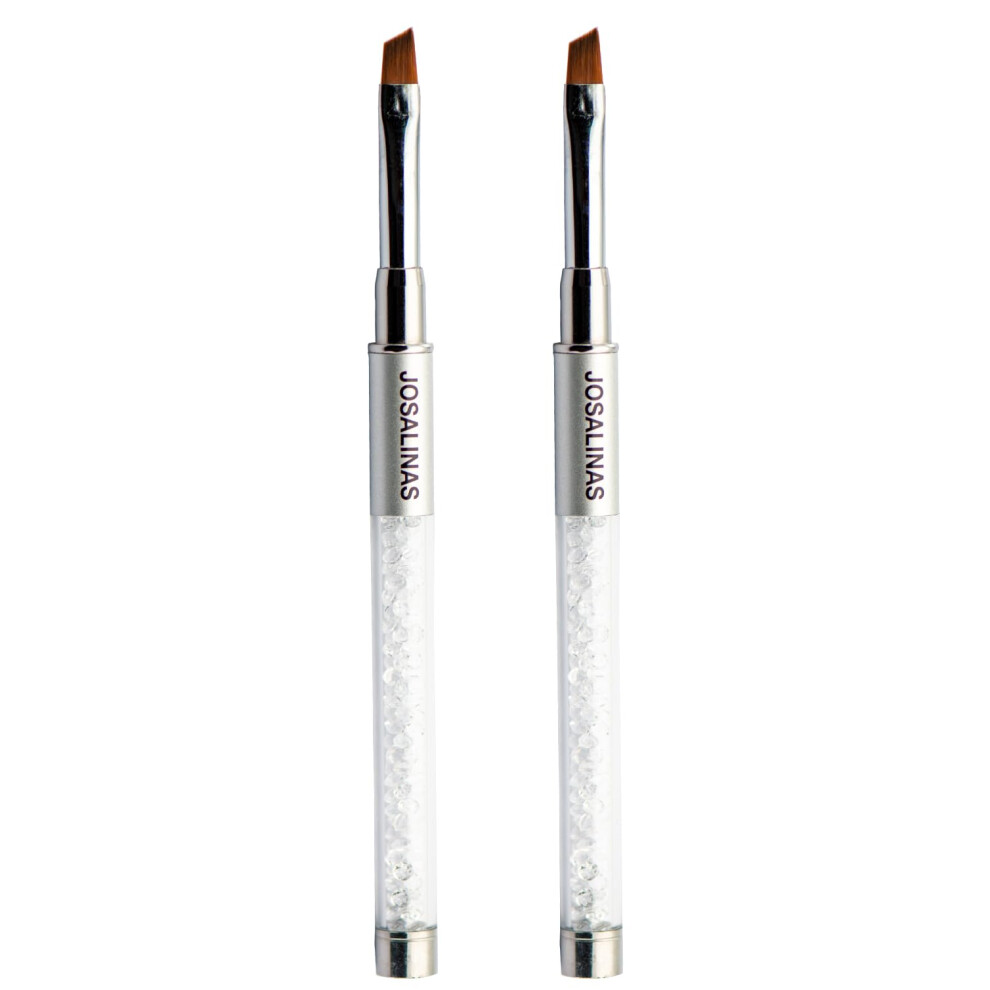 Josalinas Nail Art Brushes 2Pcs Gel Polish Nail Art Design Pen Painting Tools With Nail Extension Gel Brush Builder Nail Gel Brush Nail Art Liner Bru