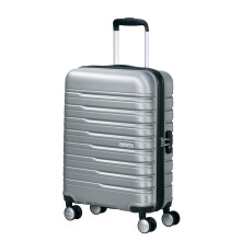 American Tourister Carry-on Luggage, Silver (Sky Silver), Spinner S (55 cm-34 L)