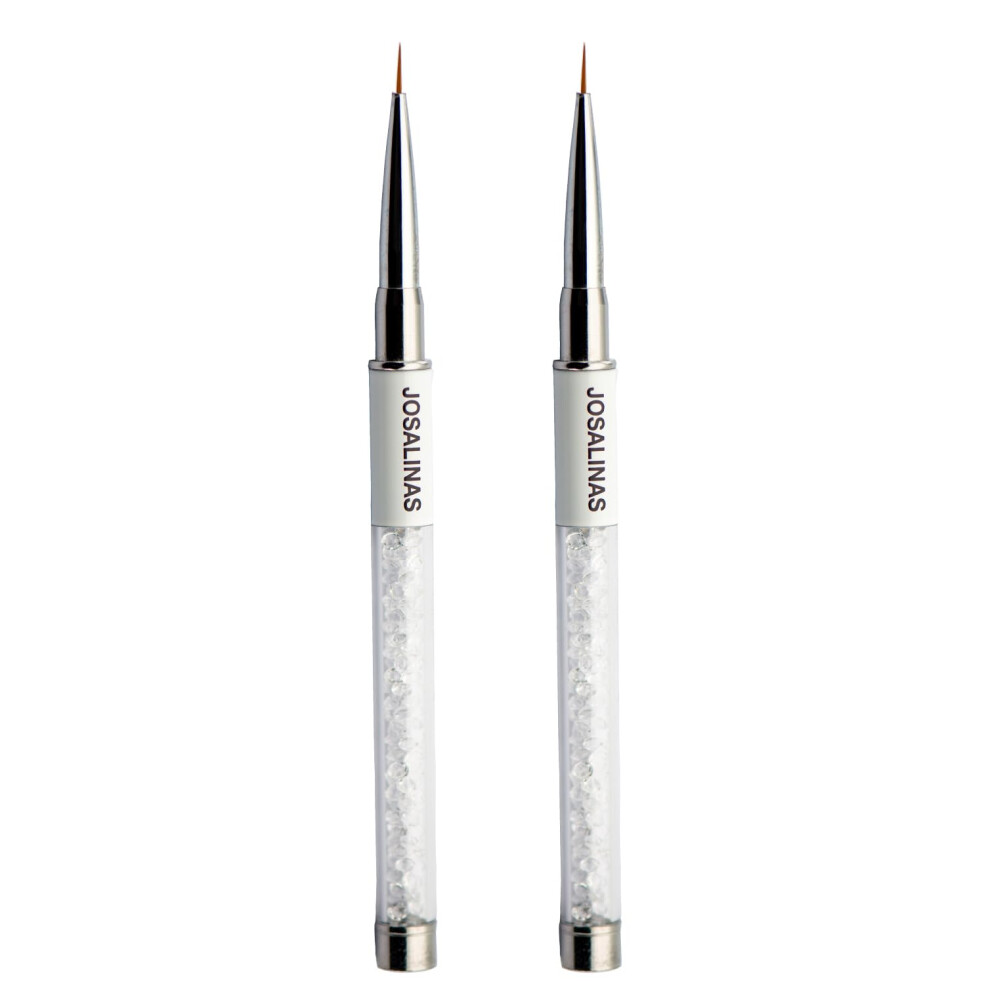 Josalinas Nail Art Brushes 2Pcs Gel Polish Nail Art Design Pen Painting Tools With Nail Extension Gel Brush Builder Nail Gel Brush Nail Art Liner Bru
