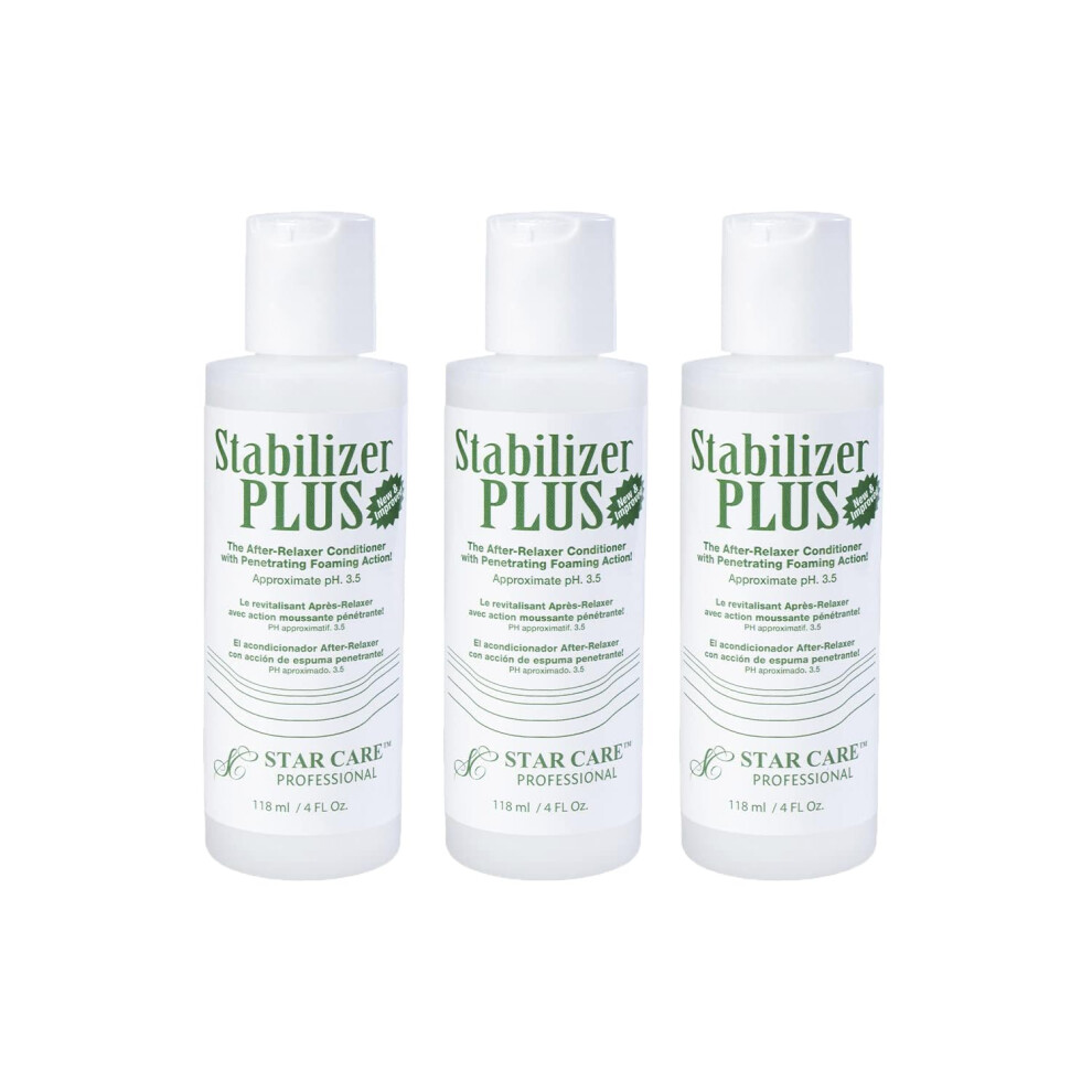 Star Care Stabilizer Plus The After-Relaxer Conditioner With Penetrating Foaming Action Approximate Ph. 3.5 (4 Fl Oz (Pack Of 3))