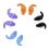 Silicone Earplugs,Waterproof Swimming Ear Plugs,Black++Blue 6