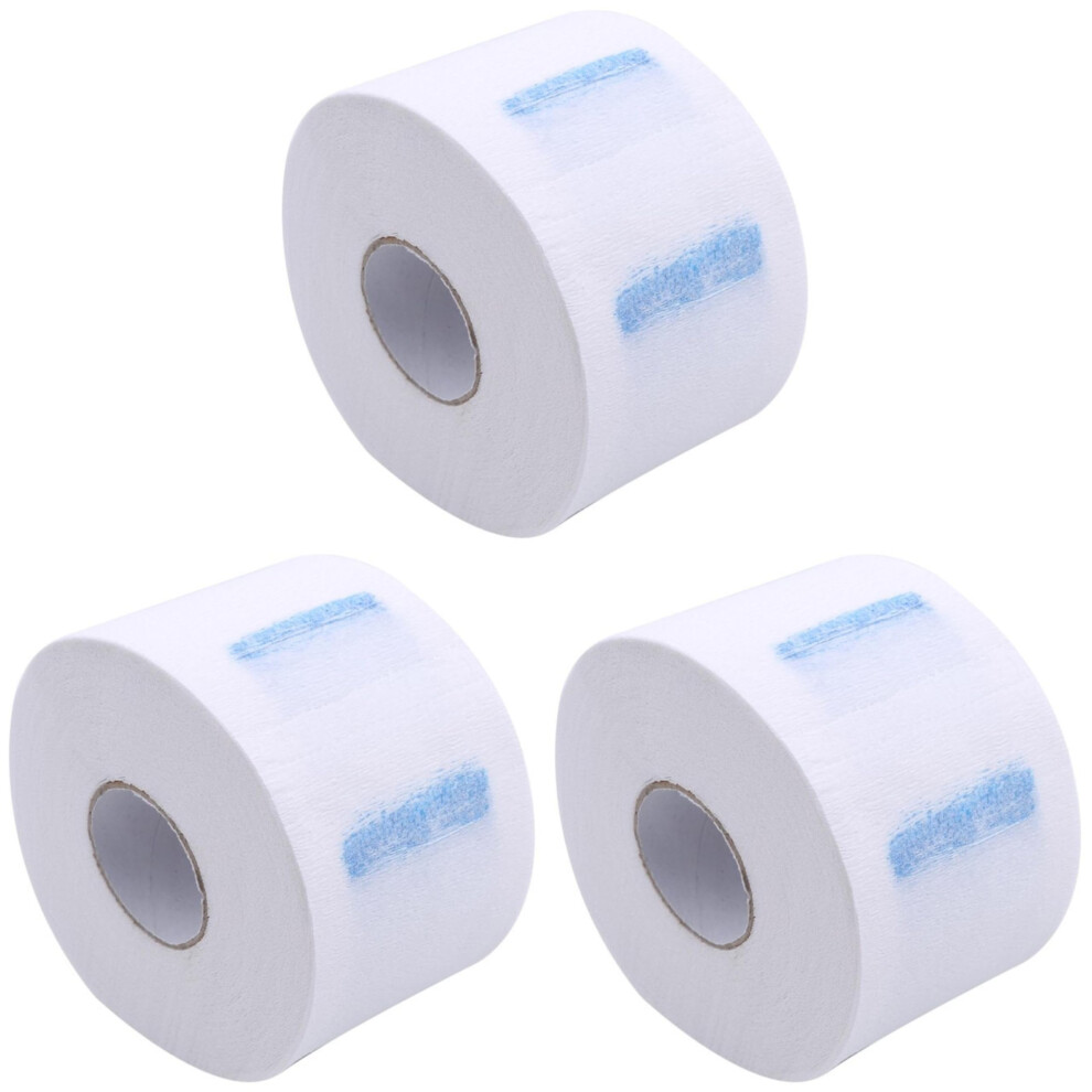 The Shave Factory White Neck Strip, Disposable Barber Paper Roll (3 Rolls, Protects Your Neck, Hygienic Option For Barbers, Unisex, All Ages)