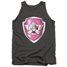 Trevco Sportswear NICK719-TK-5 Paw Patrol Skye Decal Adult Tank Top, Charcoal - 2X