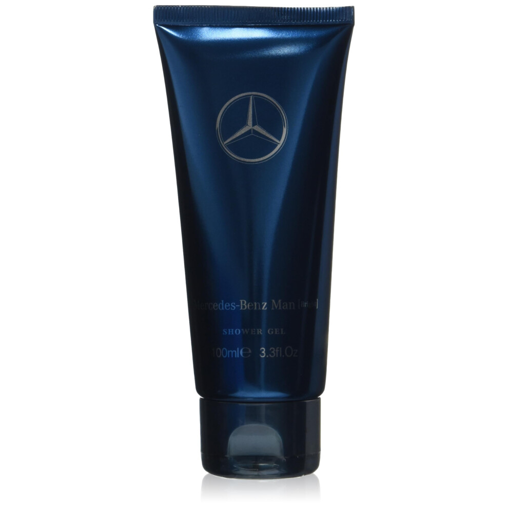 Mercedes-Benz Man Bright - Shower Gel Body Wash - Mens Body Wash - Bergamot  Lavender Fragrances - Travel Size Moisturizing Body Soap Liquid - 3.3 oz